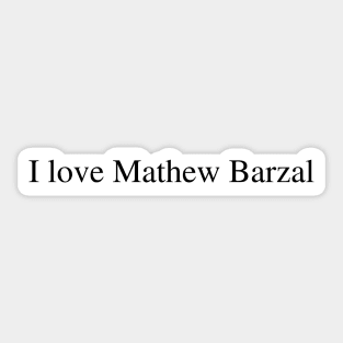 I love Mathew Barzal Sticker